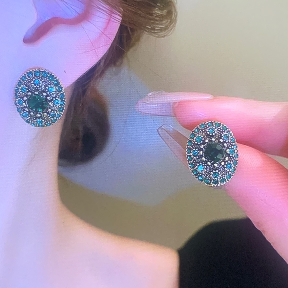 UNO de 50 Black and Blue Earrings - Picture 4 of 4